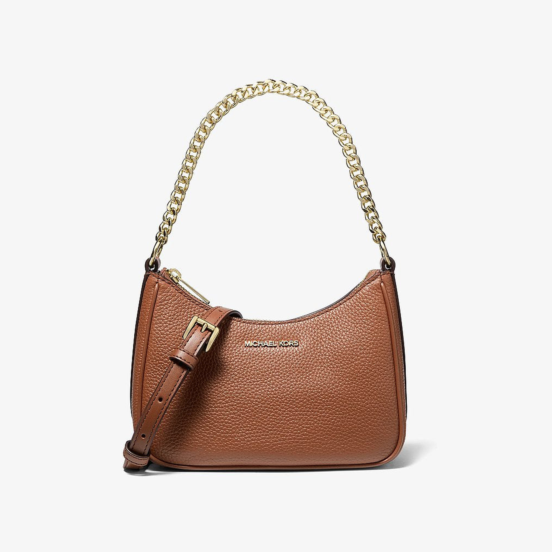 Jet Set Travel Small Pebbled Leather Convertible Crossbody Bag