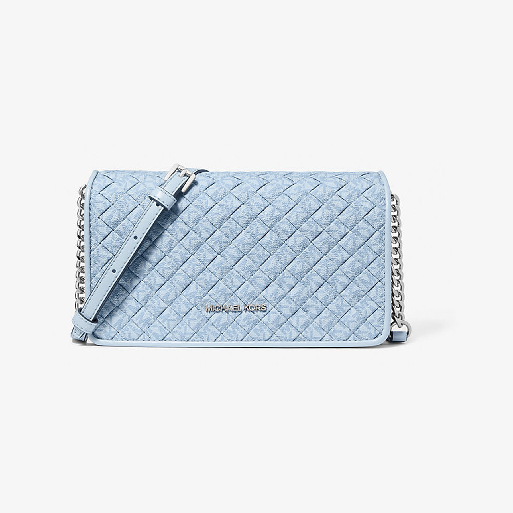 Jet Set Travel Woven Signature Logo Crossbody Bag