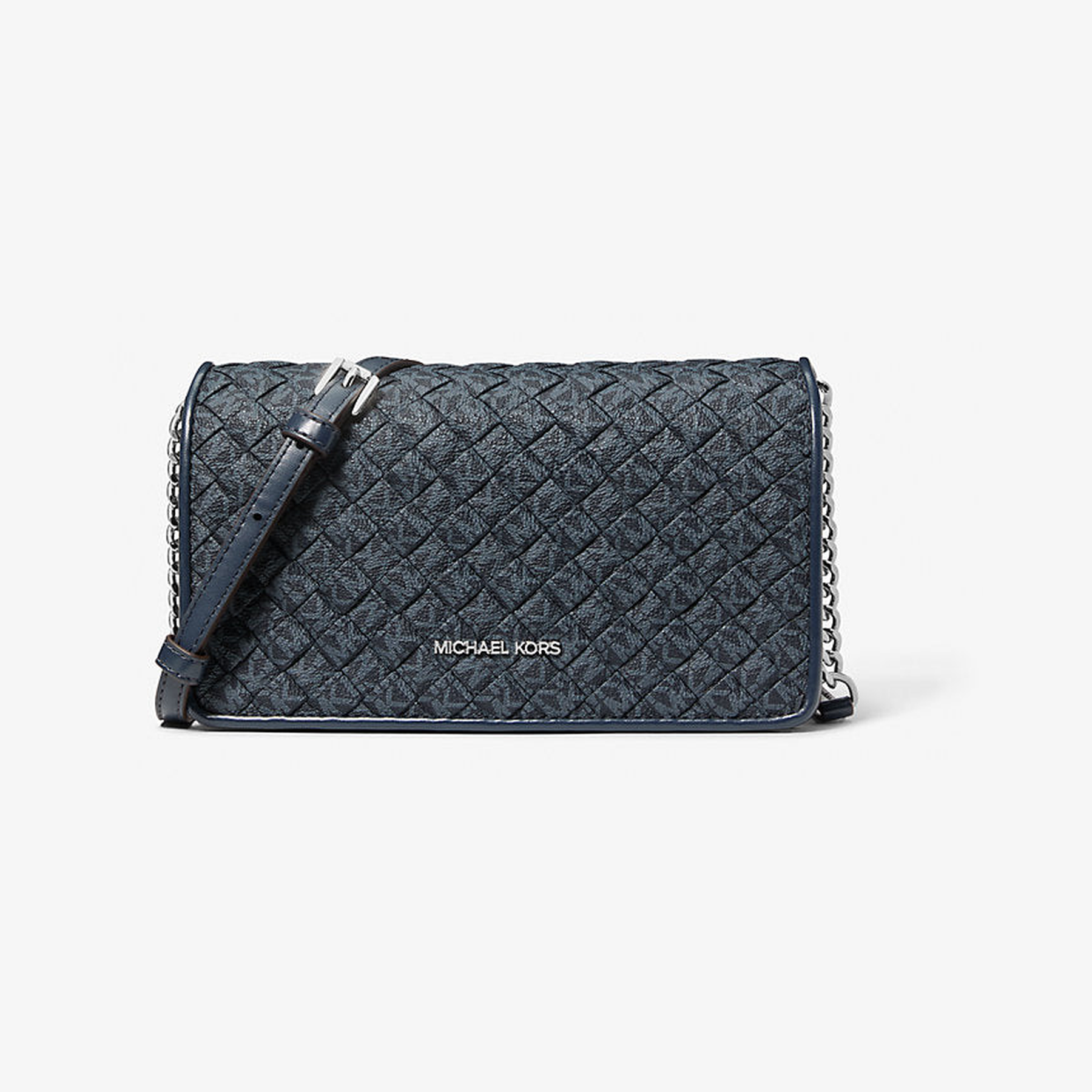 Jet Set Travel Woven Signature Logo Crossbody Bag
