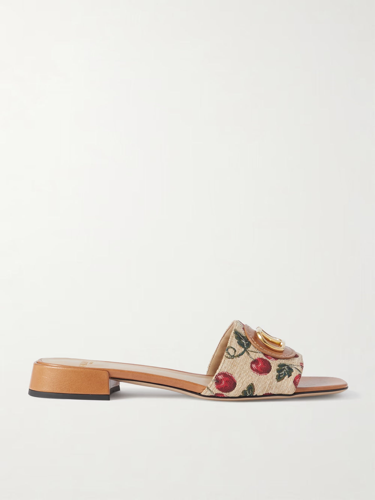 Valentino Garavani VLogo Floral Jacquard Slide Sandals