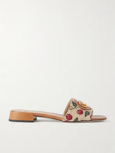 Valentino Garavani VLogo Floral Jacquard Slide Sandals