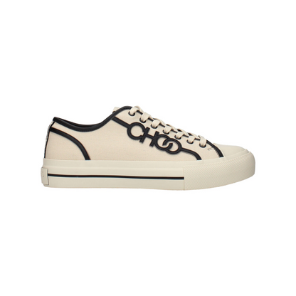 Jimmy Choo Beige Fabric Low Top Sneakers