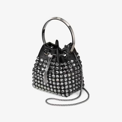 JIMMY CHOO Bon Bon Satin Crystal Bag