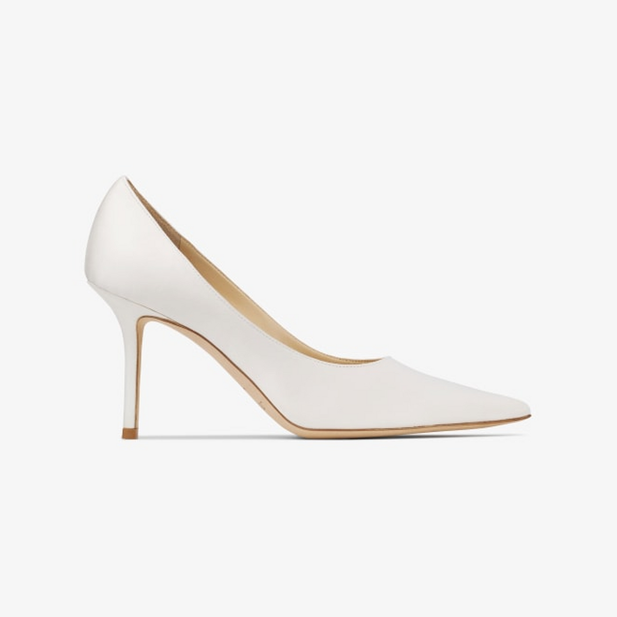 Jimmy Choo Latte Patent Leather Pumps with JC Emblem