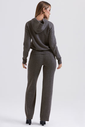 Charcoal cashmere blend hoodie