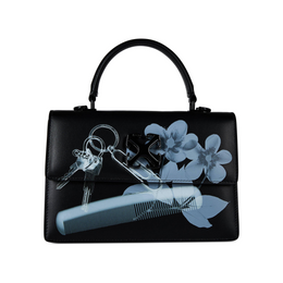 Jitney X-Ray Print Leather Handbag
