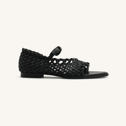 Jocelyn Weave Strap Flip-flops - Black