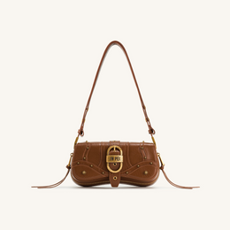 Joy Crushed Shoulder Bag - Brown
