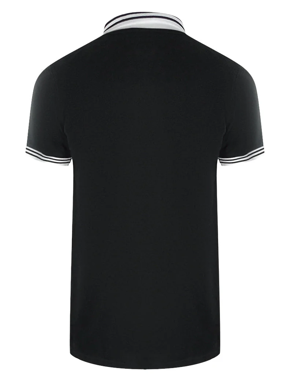 Love Moschino Twin Tipped Collar Black Polo Shirt