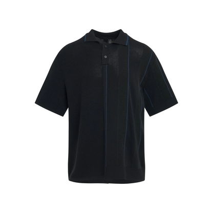 Juego Striped Polo in Black