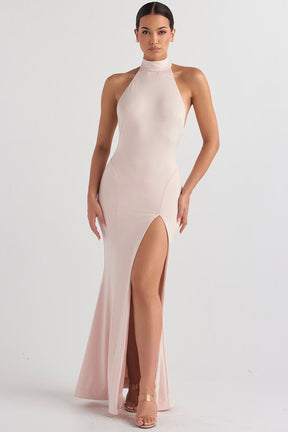 Juliette blush halter gown