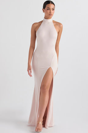 Juliette blush halter gown