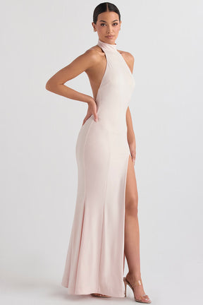 Juliette blush halter gown
