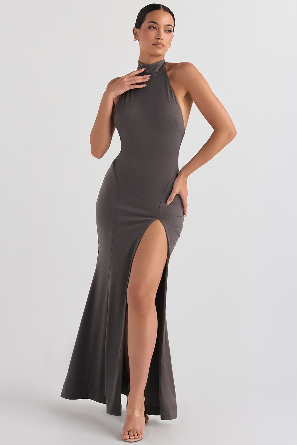 Juliette shadow halter gown