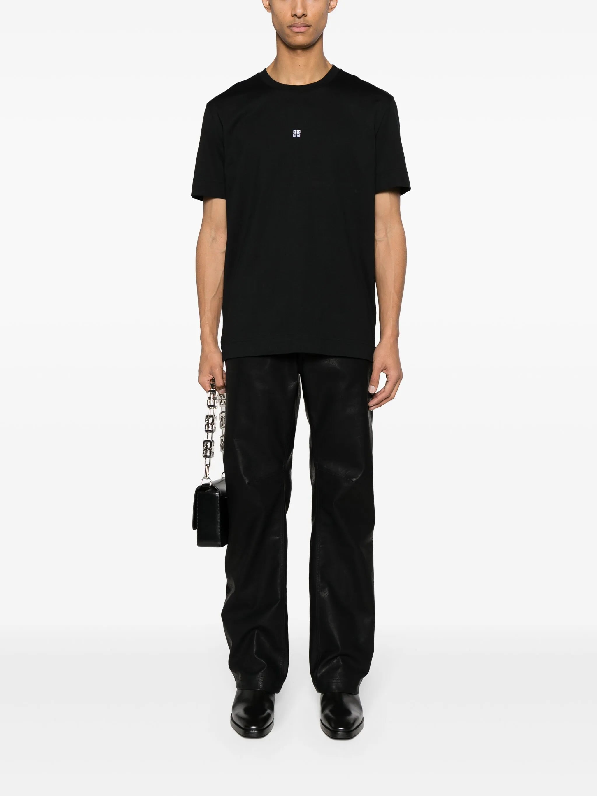 Givenchy Embroidered 4G Slim Fit T-Shirt in Black