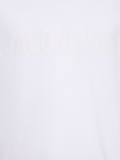 Jacquemus Le Typo Logo Printed Oversized T-Shirt in White