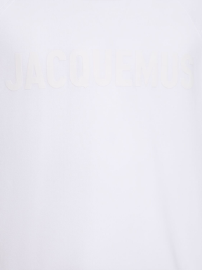 Jacquemus Le Typo Logo Printed Oversized T-Shirt in White