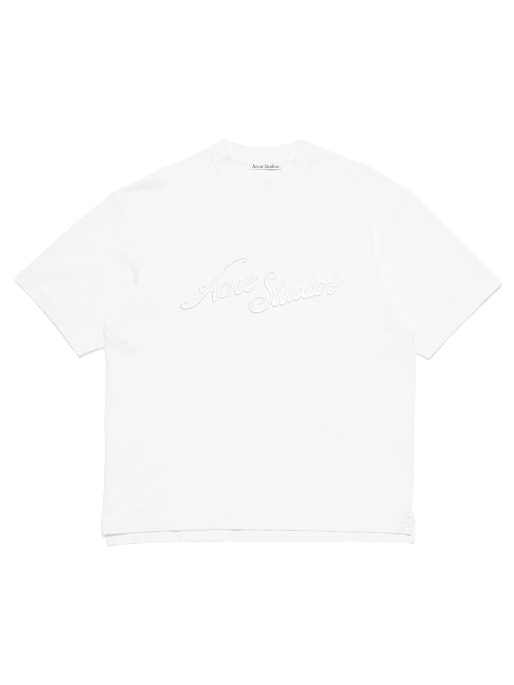 Acne Studios Embroidered Logo T-Shirt in White