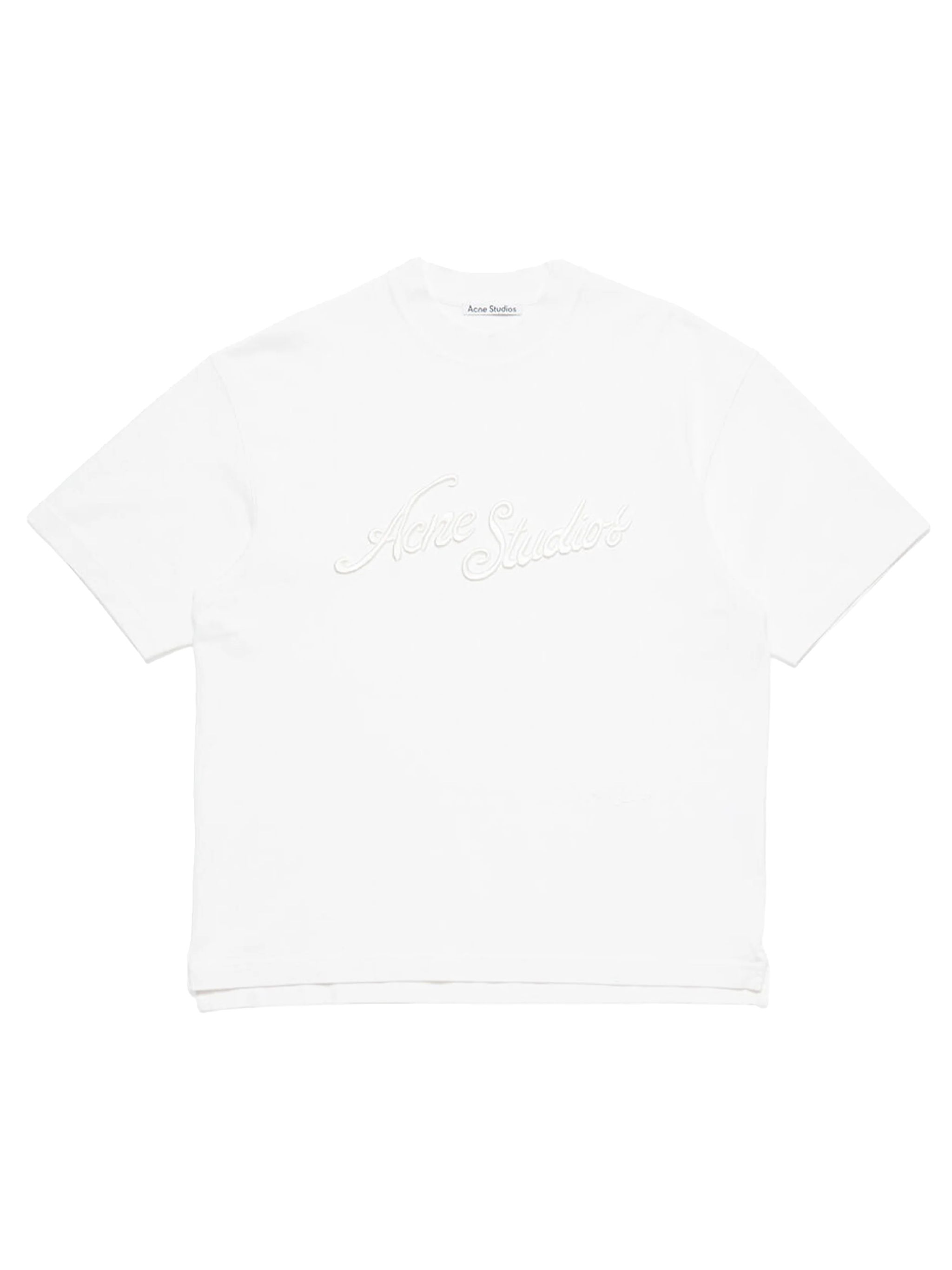 Acne Studios Embroidered Logo T-Shirt in White