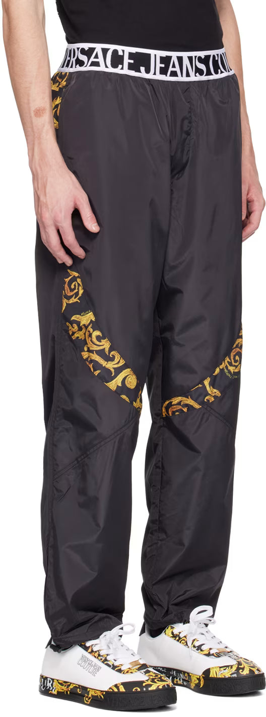 Black Graphic Trousers
