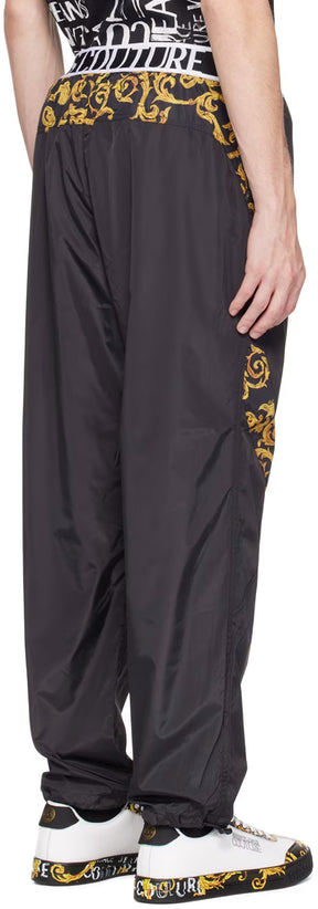 Black Graphic Trousers