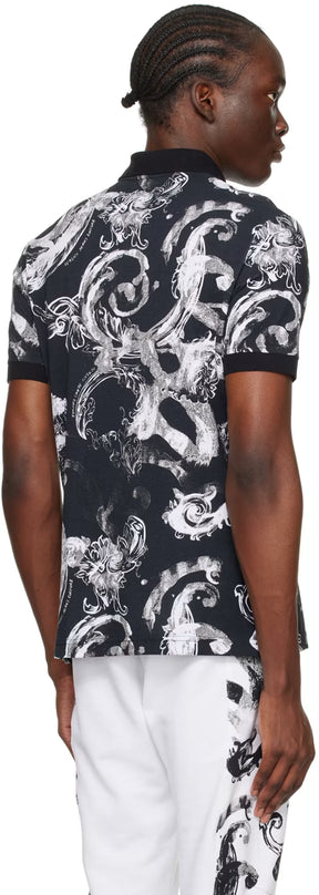 Black Watercolour Couture Polo