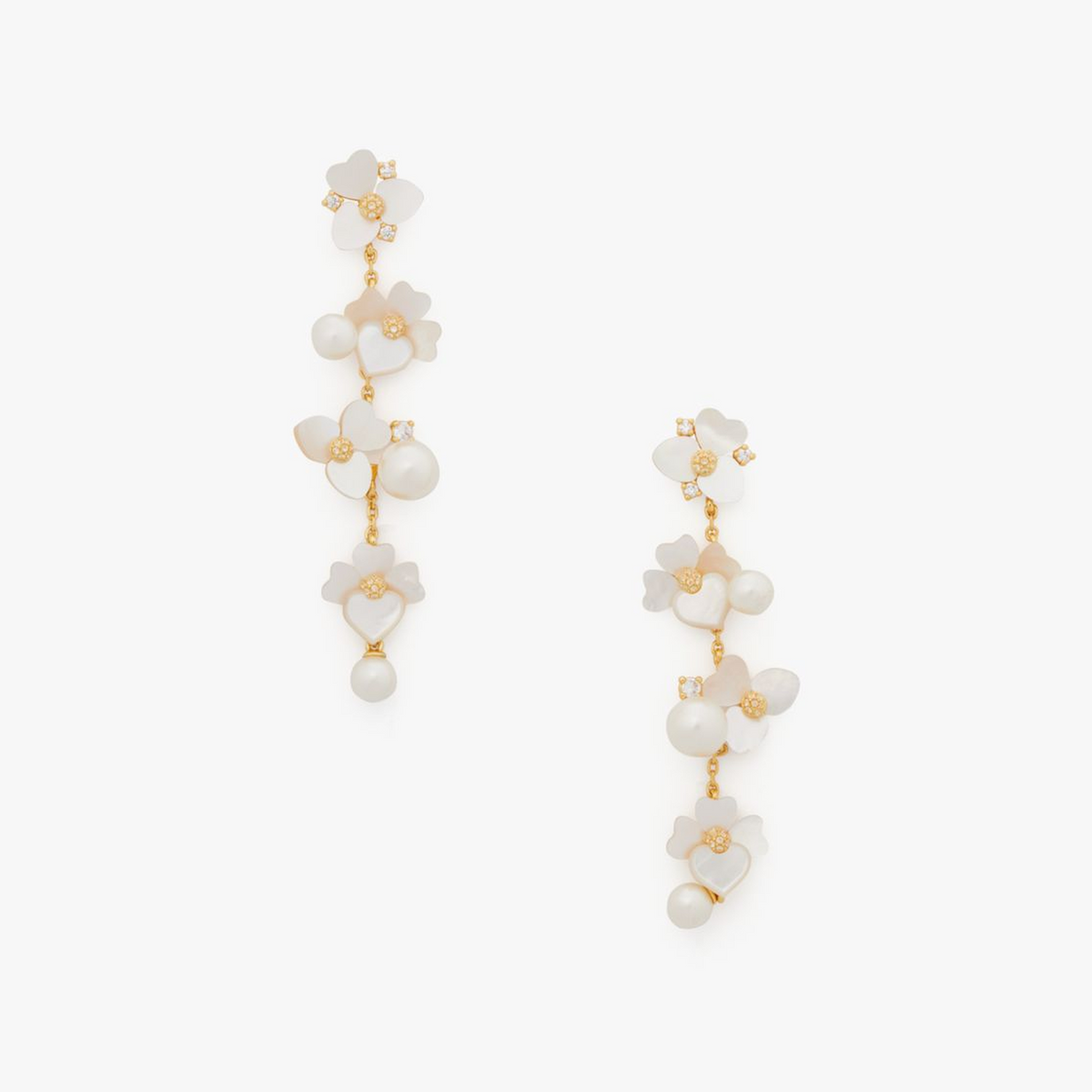 Precious Pansy Statement Linear Earrings
