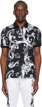 Black Watercolour Couture Polo