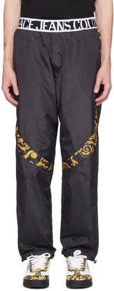 Black Graphic Trousers
