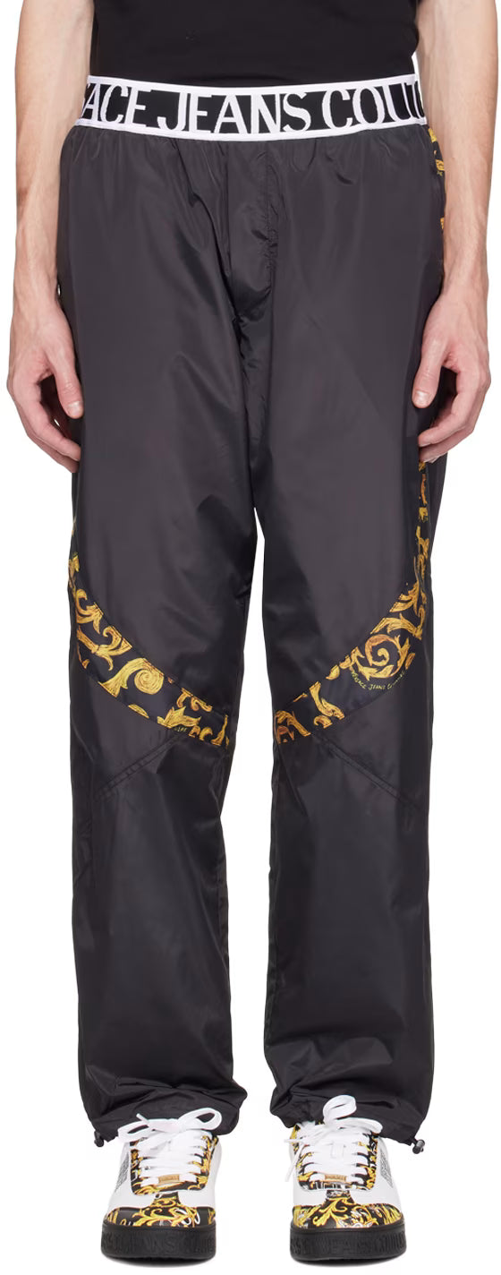 Black Graphic Trousers