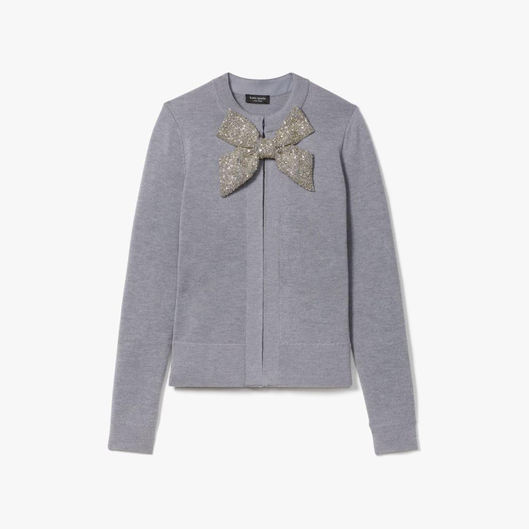 Embellished Bow-neck Cardigan