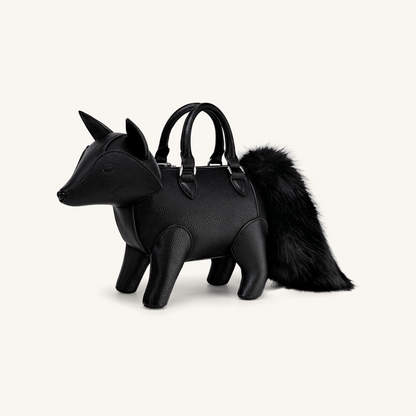 Kai Fox Shaped Top Handle Bag - Black