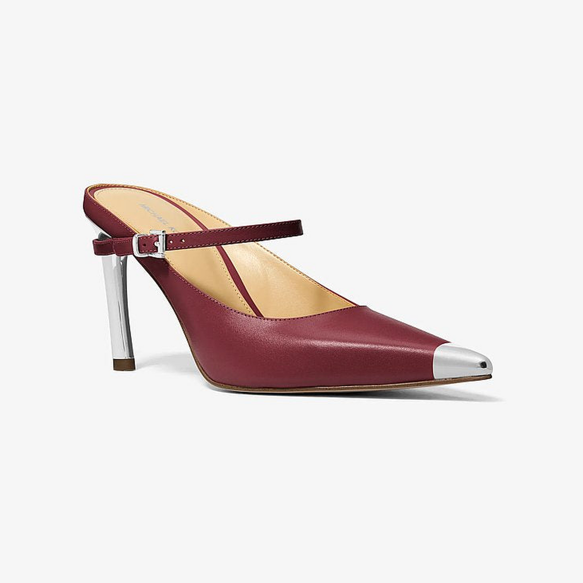 Kasia Leather High Mule Pump