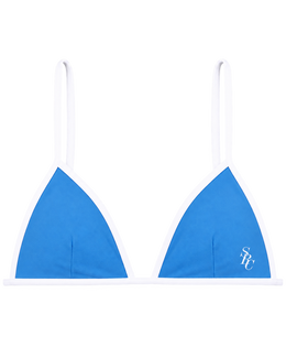Kate Bikini Top - Juniper/White