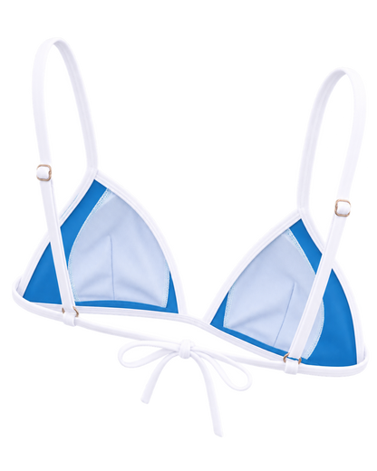 Kate Bikini Top - Juniper/White