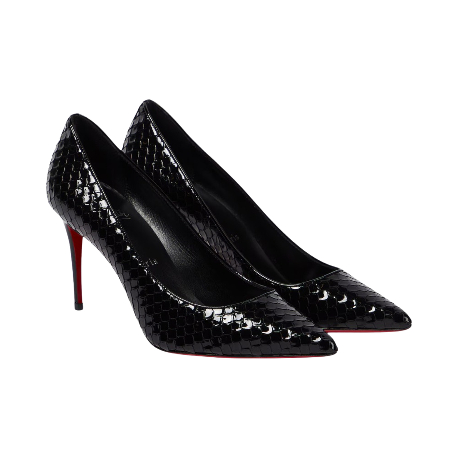 Kate embossed leather pumps