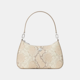 Kayla Snake Embossed Shoulder Bag