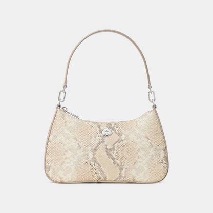 Kayla Snake Embossed Shoulder Bag