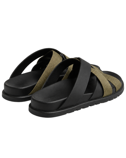 Kazimir sandal in Noir / Vert Toundra