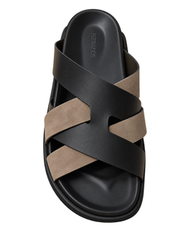 Kazimir Sandal Noir/Étoupe