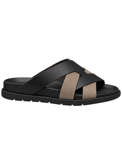 Kazimir Sandal Noir/Étoupe