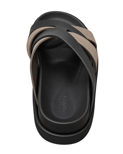 Kazimir Sandal Noir/Étoupe