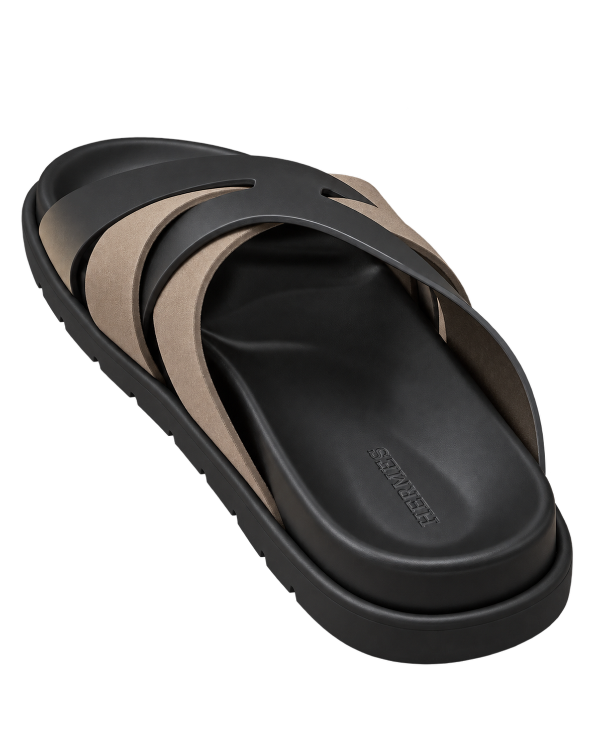 Kazimir Sandal Noir/Étoupe