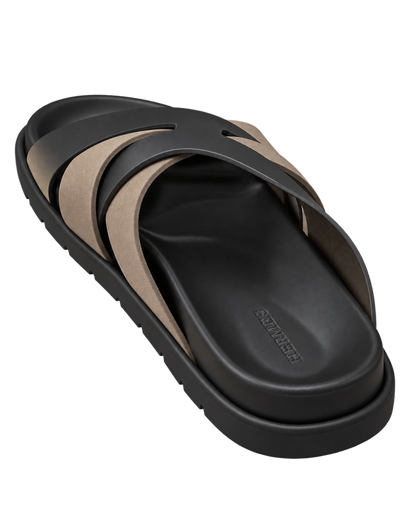 Kazimir Sandal Noir/Étoupe