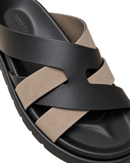 Kazimir Sandal Noir/Étoupe