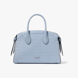 Knott Croc-embossed Medium Zip-top Satchel