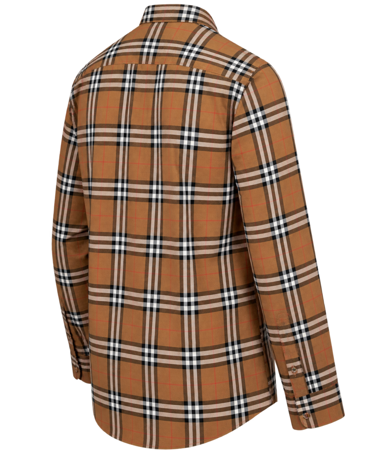 Kemeja BURBERRY SHEFFORD CHECK TAUPE BROWN LONG SHIRT