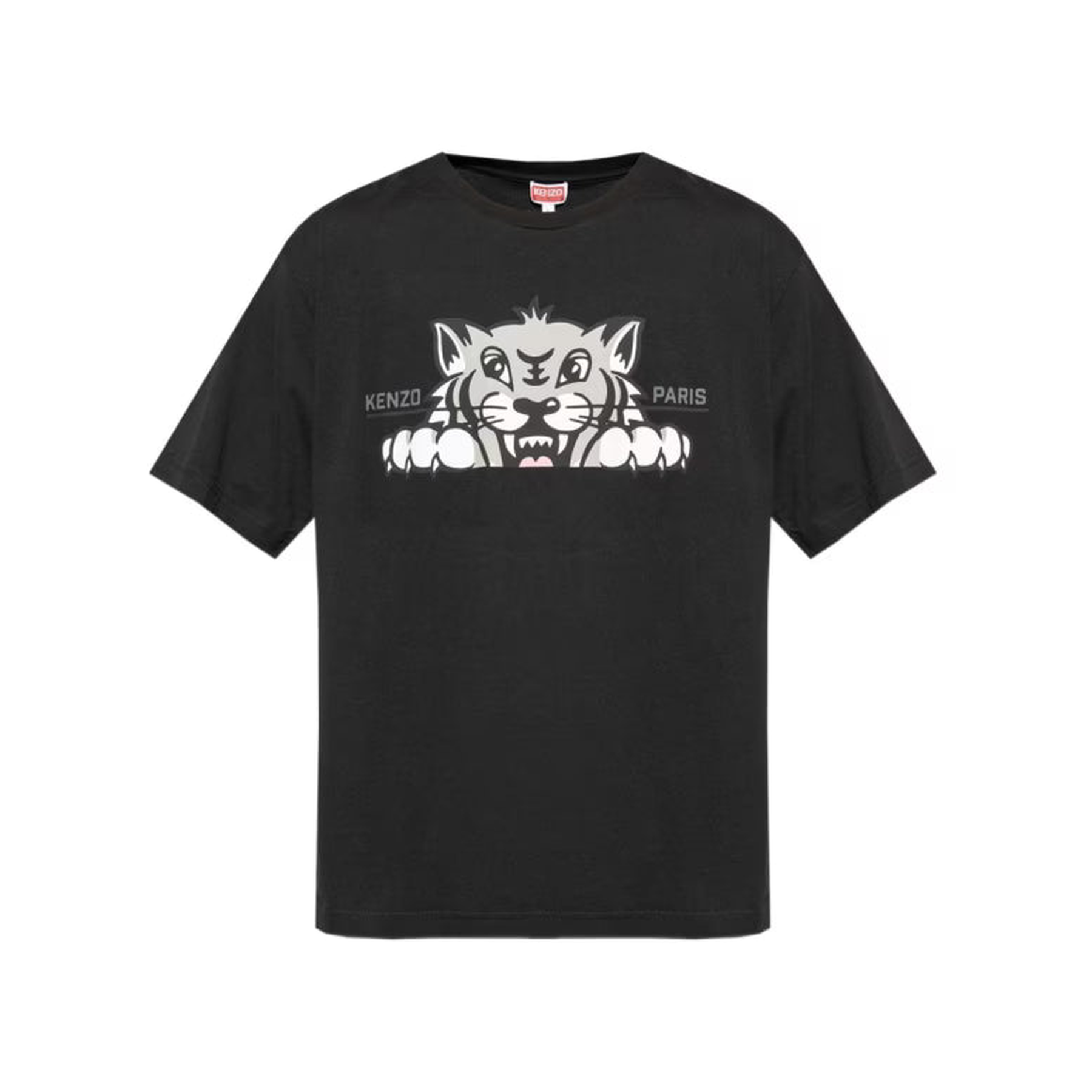 Kenzo Black Graphic Print Round Neck T-shirt
