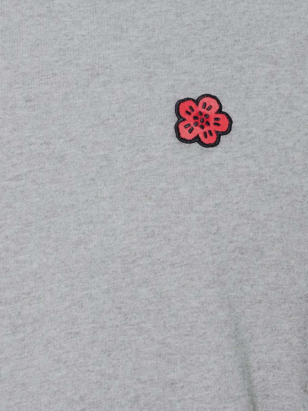 Kenzo Boke Flower Embroidered Crest T-Shirt in Grey
