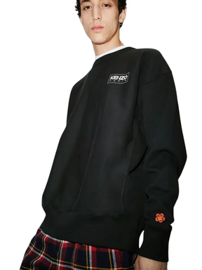 Kenzo Paris Outlined Logo Black Sweatshirt